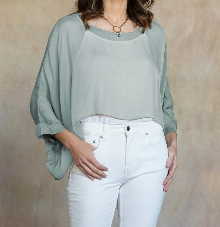 Mona Italian Silk Topper