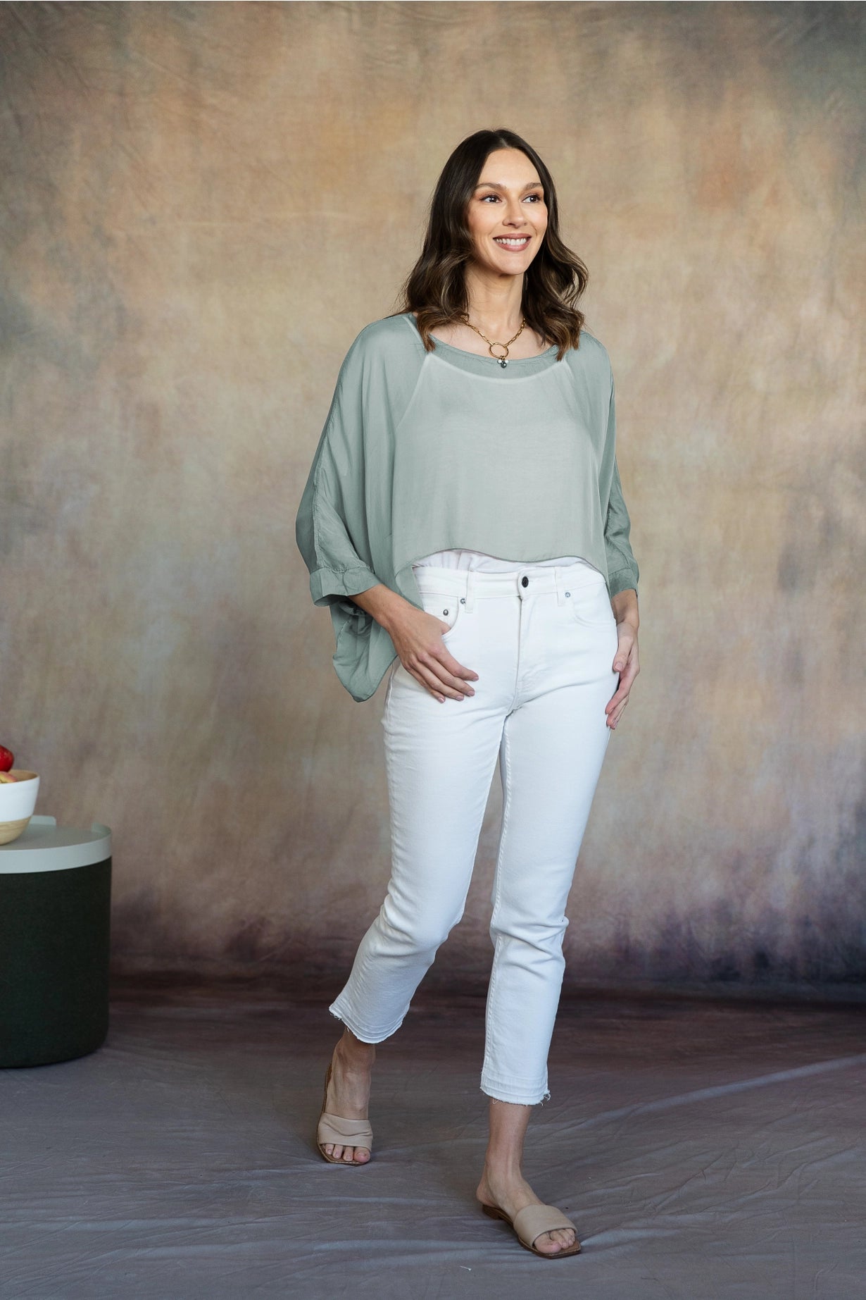 Mona Italian Silk Topper