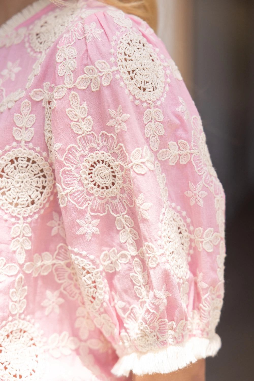 The Jasmine—Cotton Fringe Detailed Summer Top