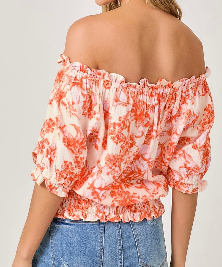 The Skylar Blouse-Orange