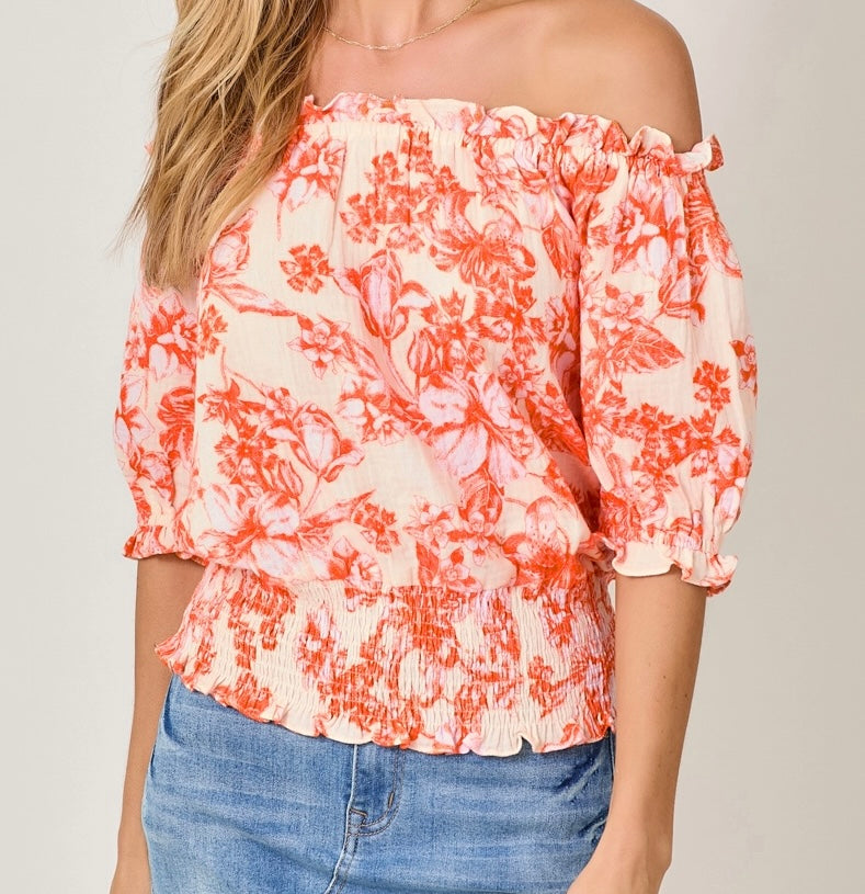 The Skylar Blouse-Orange