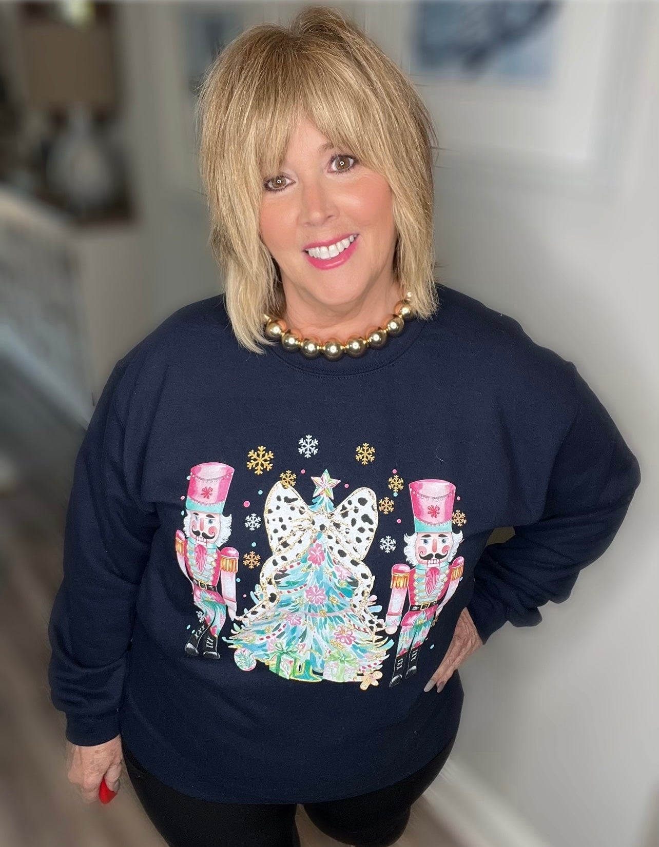 Nutcracker Pair Sweatshirt-Navy