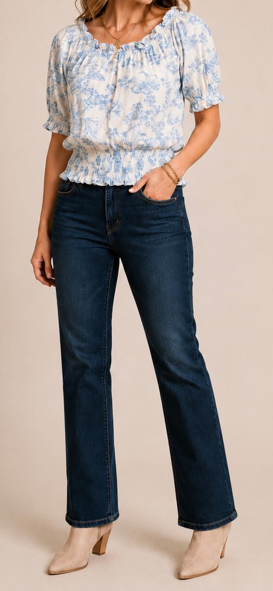 The Skylar Blouse-Blue