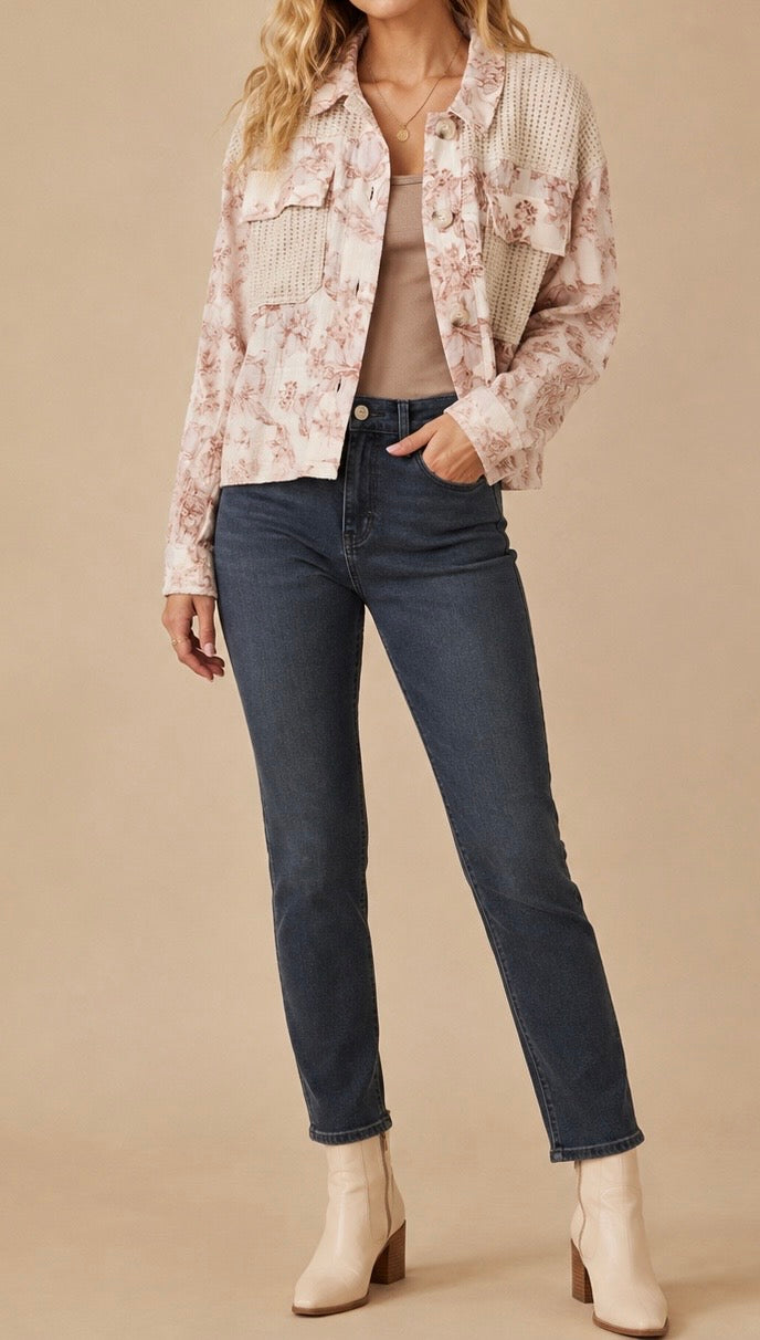 Blush Floral Patchwork Jacket