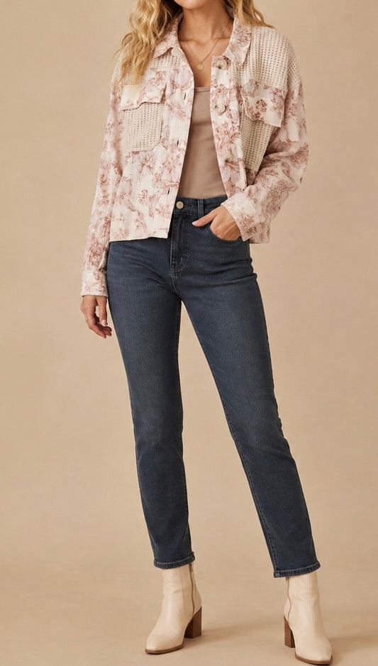 Blush Floral Patchwork Jacket