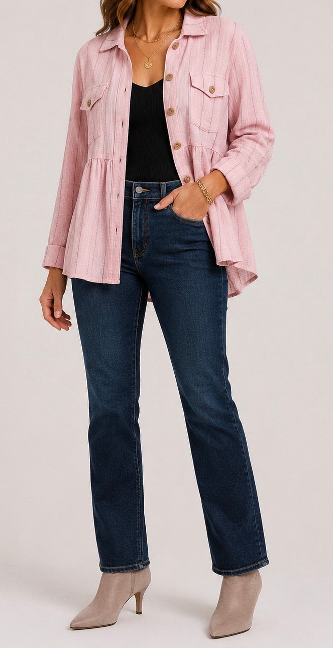 Dusty Rose Utility Jacket