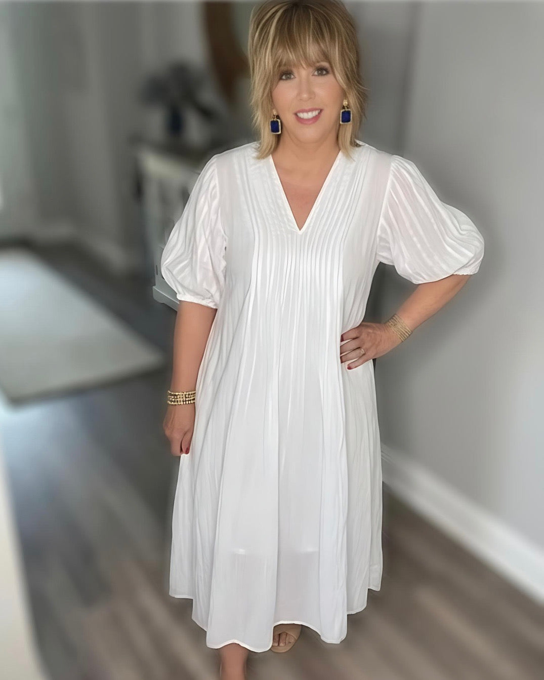 Skye Cotton Gauze Dress White