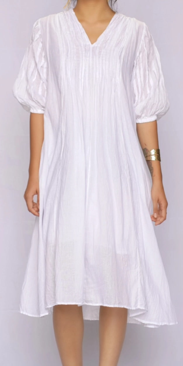 Skye Cotton Gauze Dress White