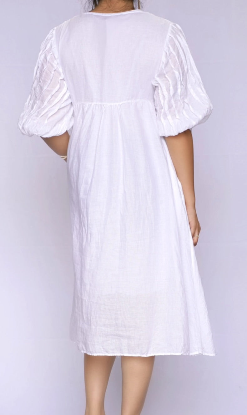 Skye Cotton Gauze Dress White