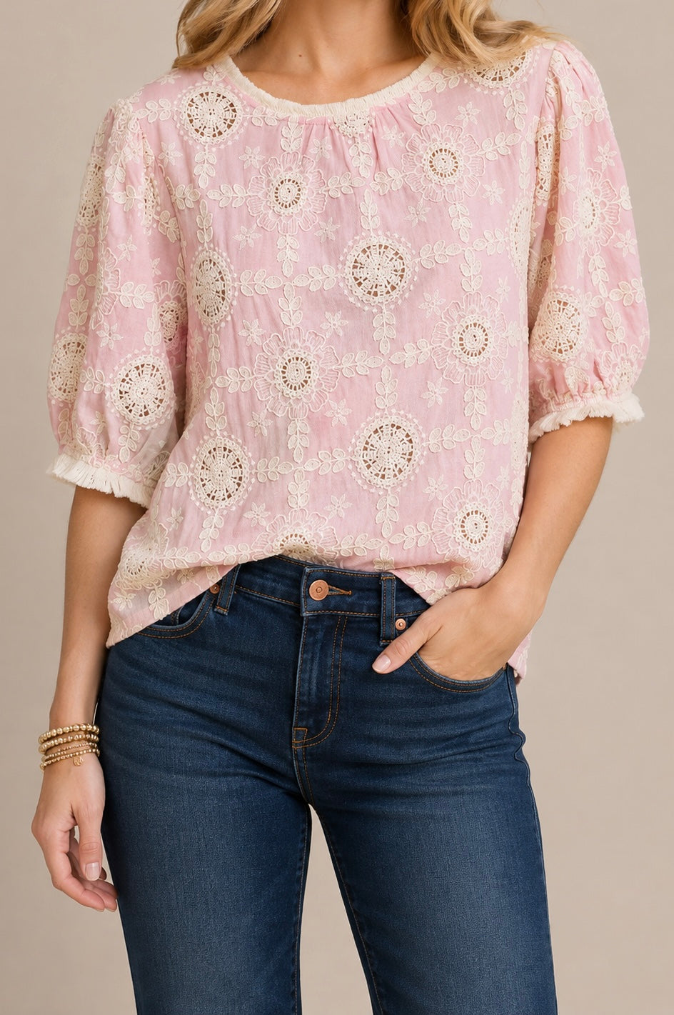 The Jasmine—Cotton Fringe Detailed Summer Top