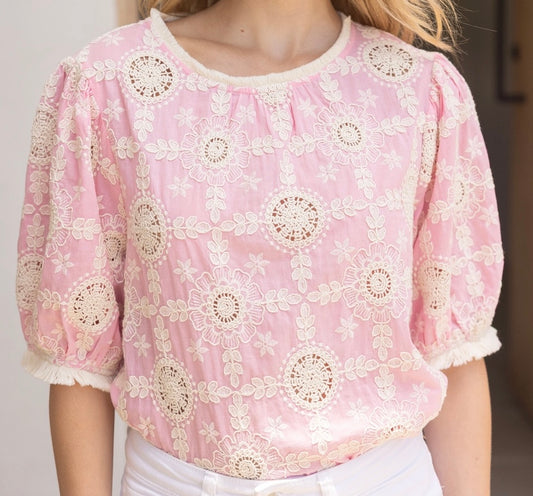 The Jasmine—Cotton Fringe Detailed Summer Top