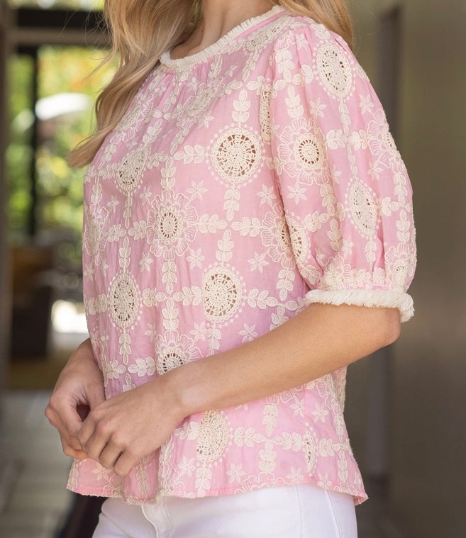 The Jasmine—Cotton Fringe Detailed Summer Top