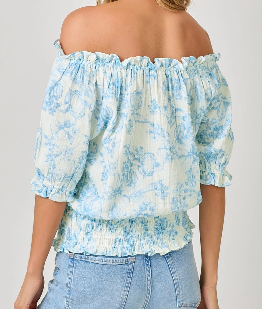 The Skylar Blouse-Blue