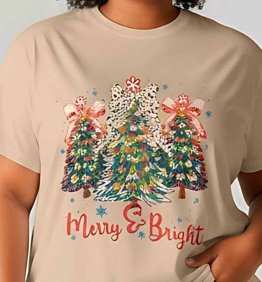 Merry & Bright Tee-Sand