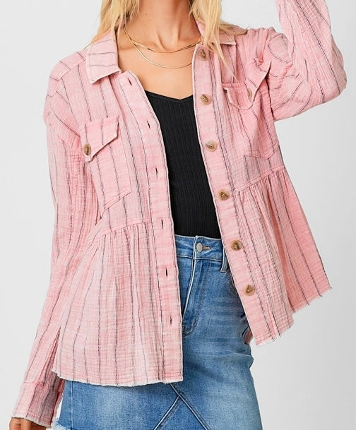 Dusty Rose Utility Jacket