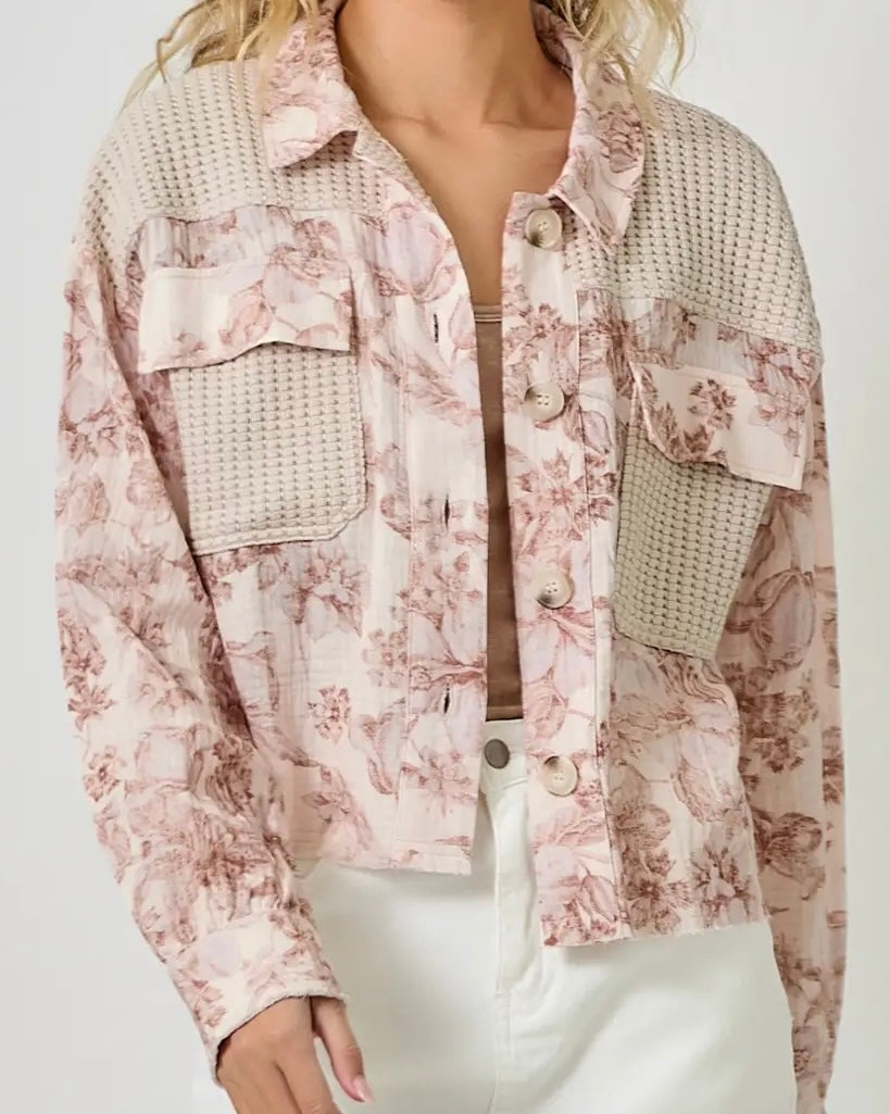 Blush Floral Patchwork Jacket