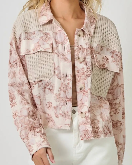 Blush Floral Patchwork Jacket
