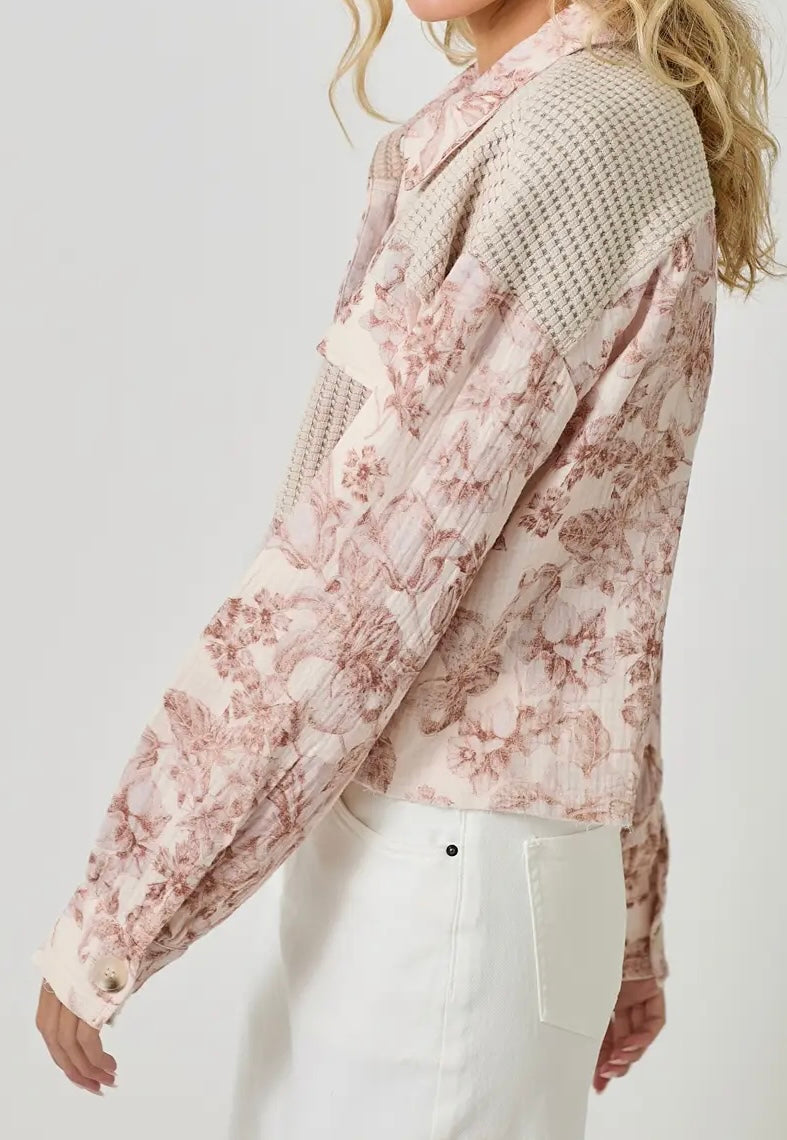 Blush Floral Patchwork Jacket