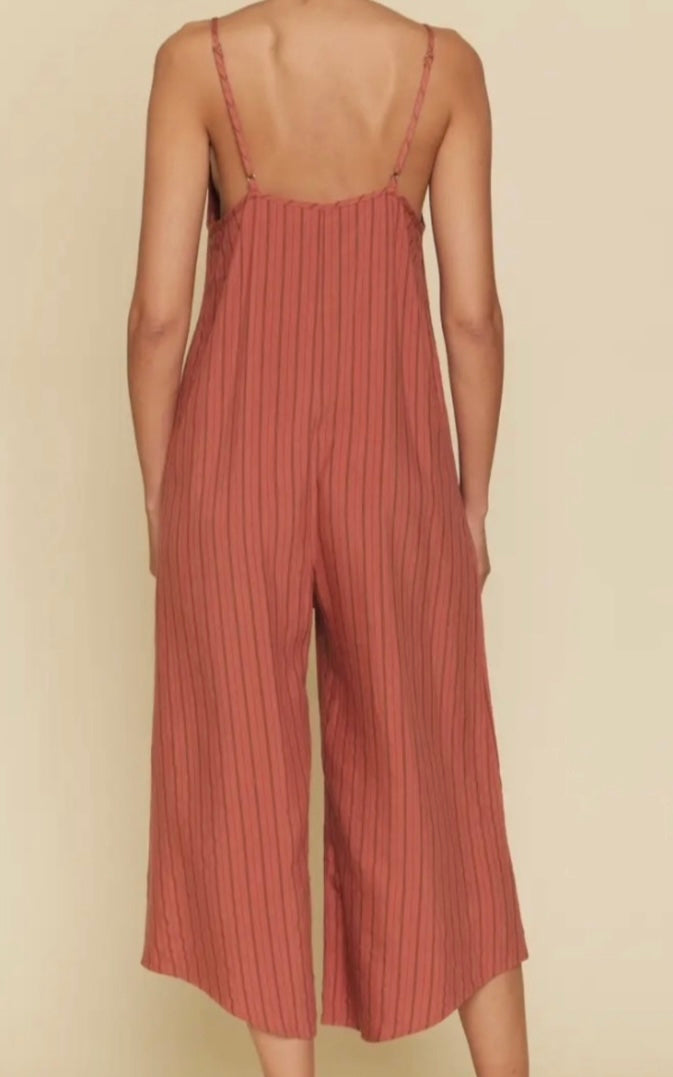 Rusty Rose Wide-Leg Jumpsuit