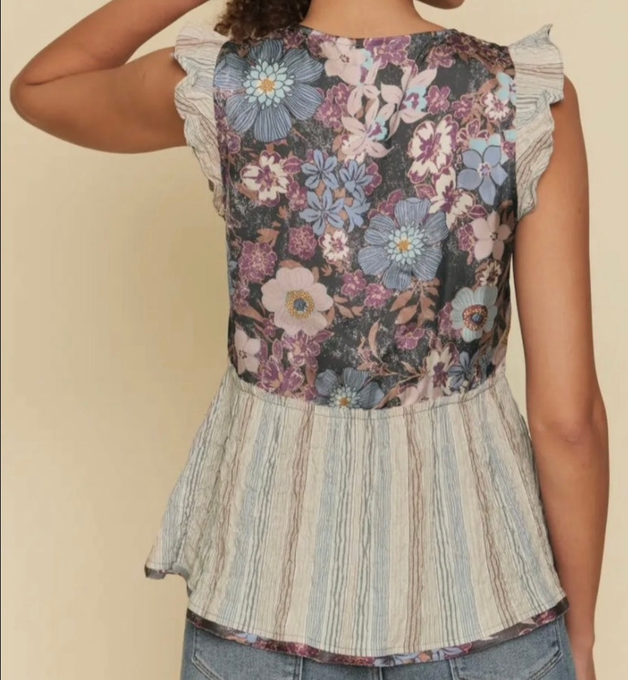 Boho Meadow Flutter Top