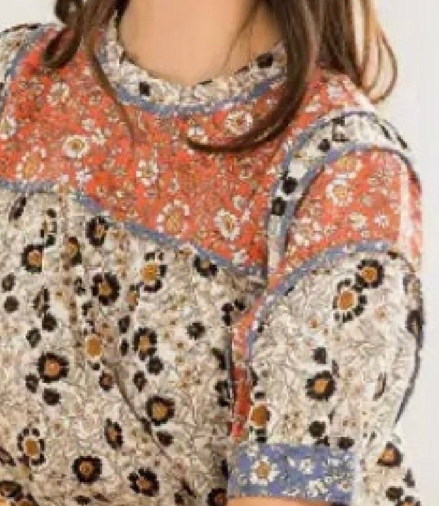 Rosanna Mix-Media Blouse