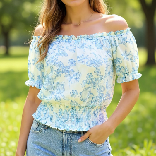 The Skylar Blouse-Blue